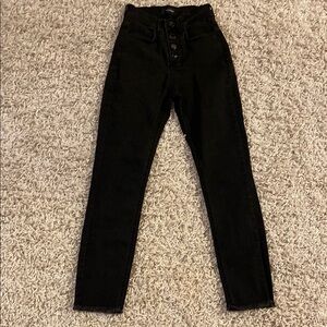 Uterque High Rise Black Jeans size 24